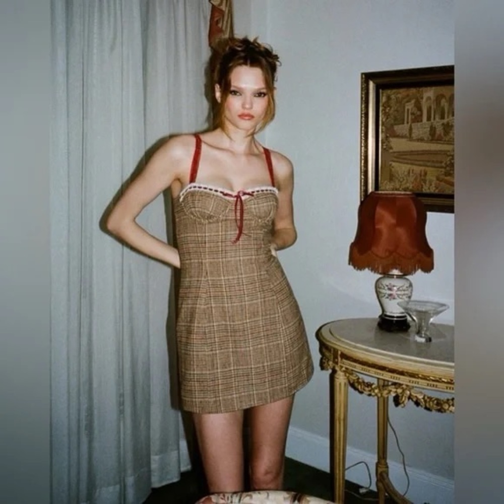 With Jean Ryder Dress In Check ♥️🧸